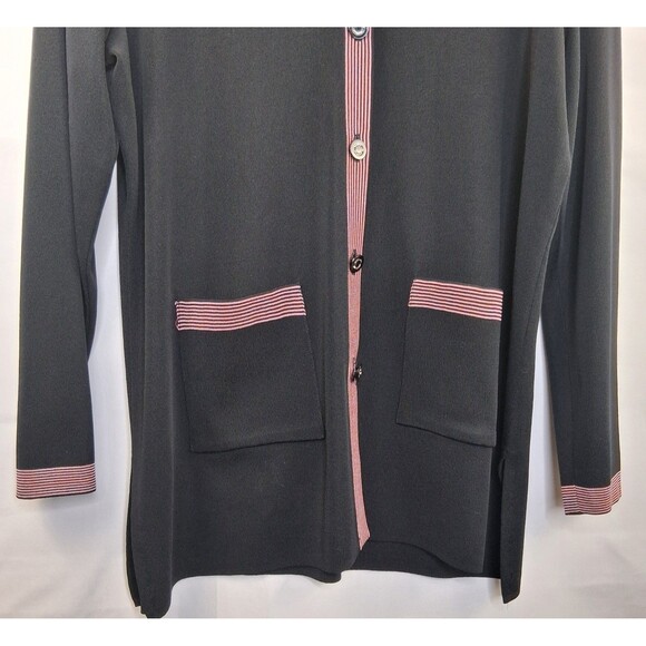 Exclusively Misook Women's Slinky Knit Cardigan Open Front Size L - Picture 4 of 11